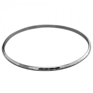 Sterling Silver Faceted Thin Bangle