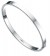 Sterling Silver Square Cut 5mm Bangle