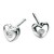 D for Diamond Silver Heart Stud Earrings