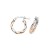 9ct 2 Colour Rose / White Gold 10mm Twist Hoop Earrings