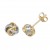9ct Gold 2 Colour Small Knot Stud Earrings