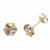 9ct Gold 3 Colour Small Knot Stud Earrings