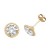 9ct Gold Round Cubic Zirconia Stud Earrings
