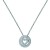 Sterling Silver Cubic Zirconia Open Heart and Circle Pend & 