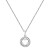 Sterling Silver Cubic Zirconia Open Heart/Circle Pendant and Chain