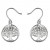 Sterling Silver Tree Of Life Hook Drop Earrings