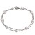 Sterling Silver Freshwater Pearls on Double Chains Bracelet