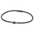 Fred Bennett Men's Stainless Steel & Black Woven Leather Necklace