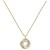 9ct Two-Colour White/Yellow Gold Open Knot 16" + 1" Necklace