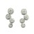 Sterling Silver Cubic Zirconia Abstract Studs