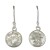 Sterling Silver Round Cubic Zirconia Hook-In Drop Earrings