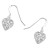 Sterling Silver Lattice Heart Drop Earrings