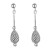 Sterling Silver Oval Cge & Bead Earrings