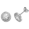 9ct White Gold Cubic Zirconia Stud Earrings
