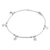 Sterling Silver Bead & Stars Anklet