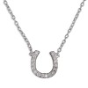 Sterling Silver Cubic Zirconia Horseshoe Necklace