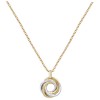 9ct Two-Colour White/Yellow Gold Open Knot 16" + 1" Necklace