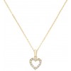 9ct Gold Open Heart CZ 18" Necklace