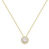 9ct Yellow Gold Cubic Zirconia Cluster 18" Necklace