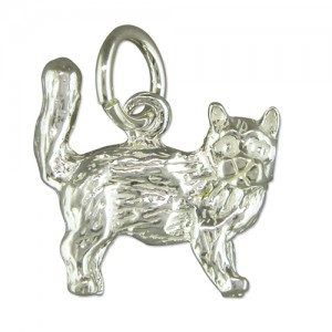  Sterling Silver Cat Charm