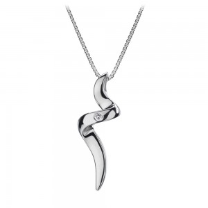 Hot Diamonds Go With The Flow Spiral Silver Pendant 