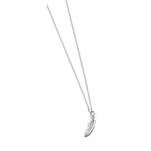 Sterling Silver Feather Pendant & 16" Chain
