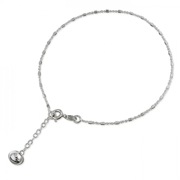Sterling Silver Bell Charm Anklet