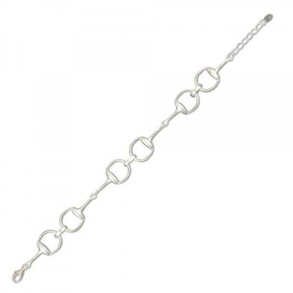 Sterling Silver Snaffle Bracelet - R4845
