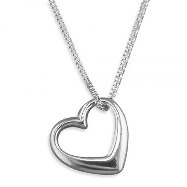Sterling silver Open Heart Pendant